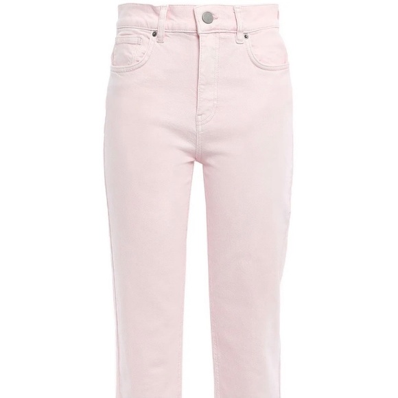 NWT Rebecca Minkoff Pink Dominica Cropped Straight Leg High Rise Jeans Size 28 - Picture 15 of 15